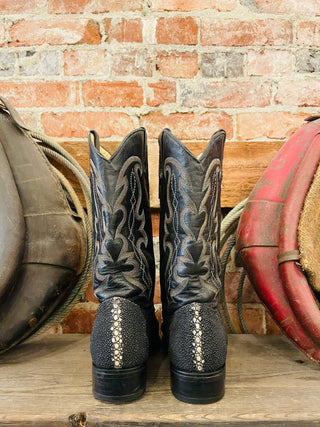 Marco Delli Genuine Stingray Cowboy Boots M Sz 9 / W 10.5
